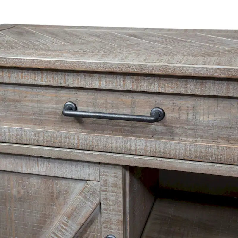 Console en pin rustique avec rangement