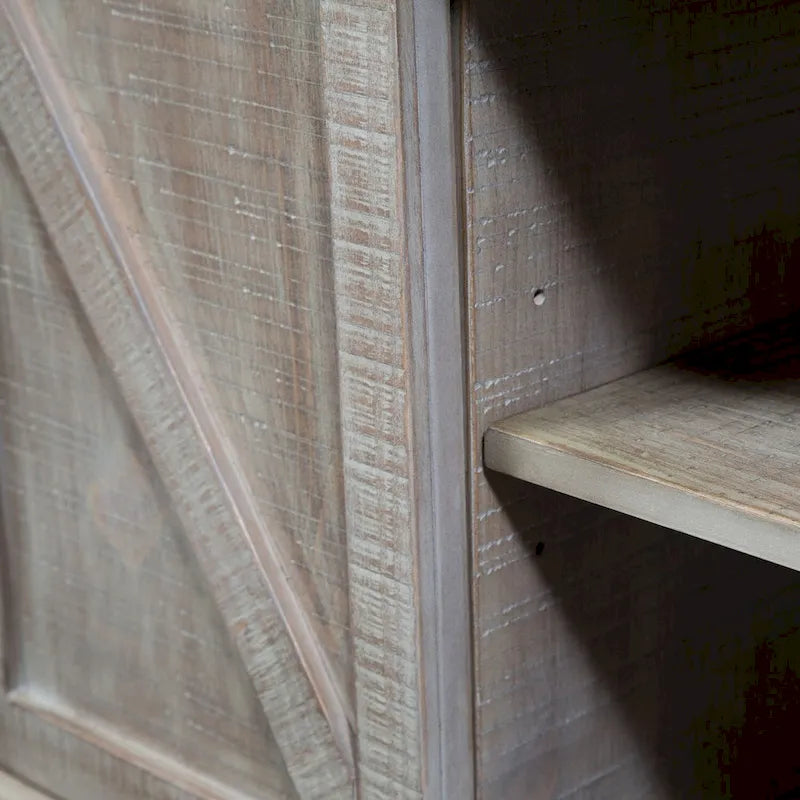 Console en pin rustique avec rangement
