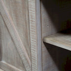 Console en pin rustique avec rangement
