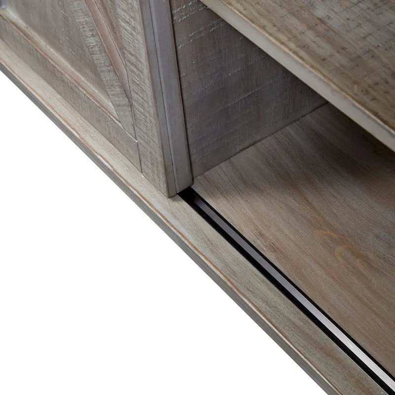 Console en pin rustique avec rangement