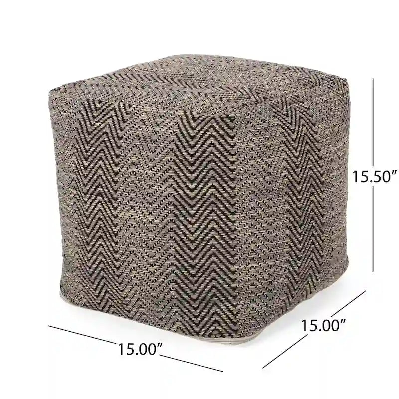 Pouf cube en coton fait main