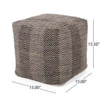 Pouf cube en coton fait main