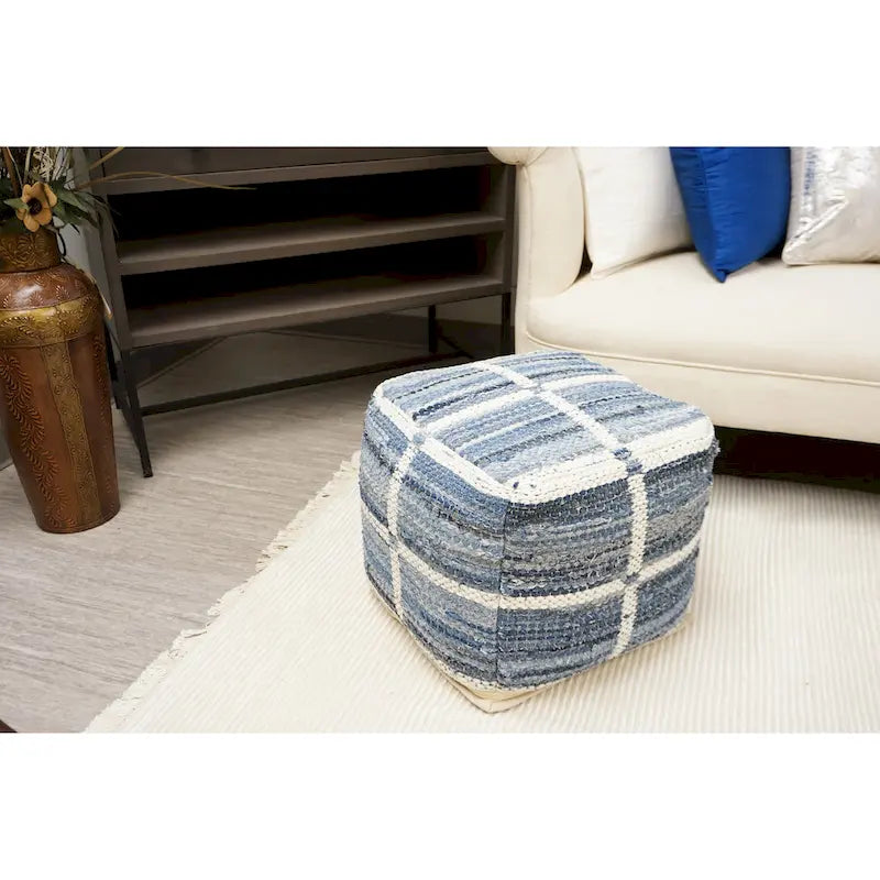 Pouf en Laine et Coton