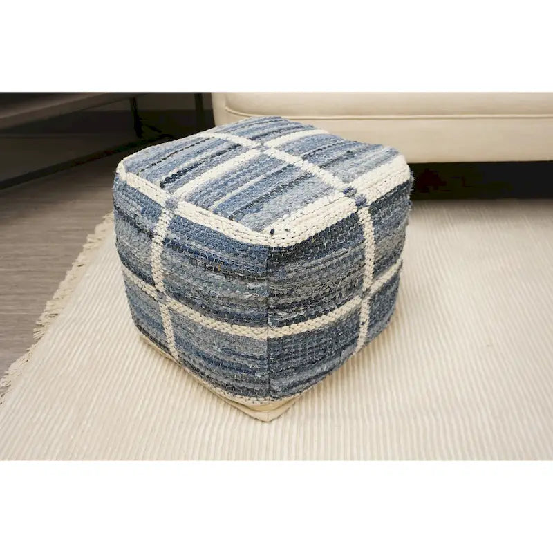 Pouf en Laine et Coton