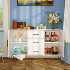 47,2 po (L) x 29,3 po (H) Buffet de rangement avec tiroirs et portes