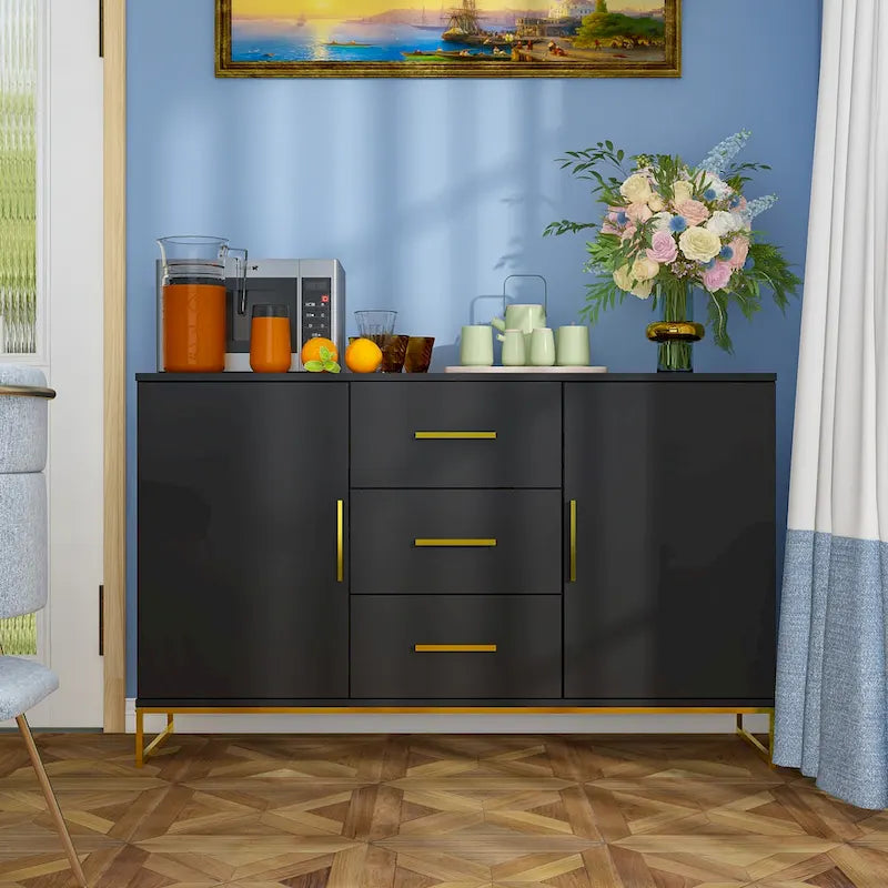 47,2 po (L) x 29,3 po (H) Buffet de rangement avec tiroirs et portes