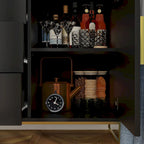 47,2 po (L) x 29,3 po (H) Buffet de rangement avec tiroirs et portes