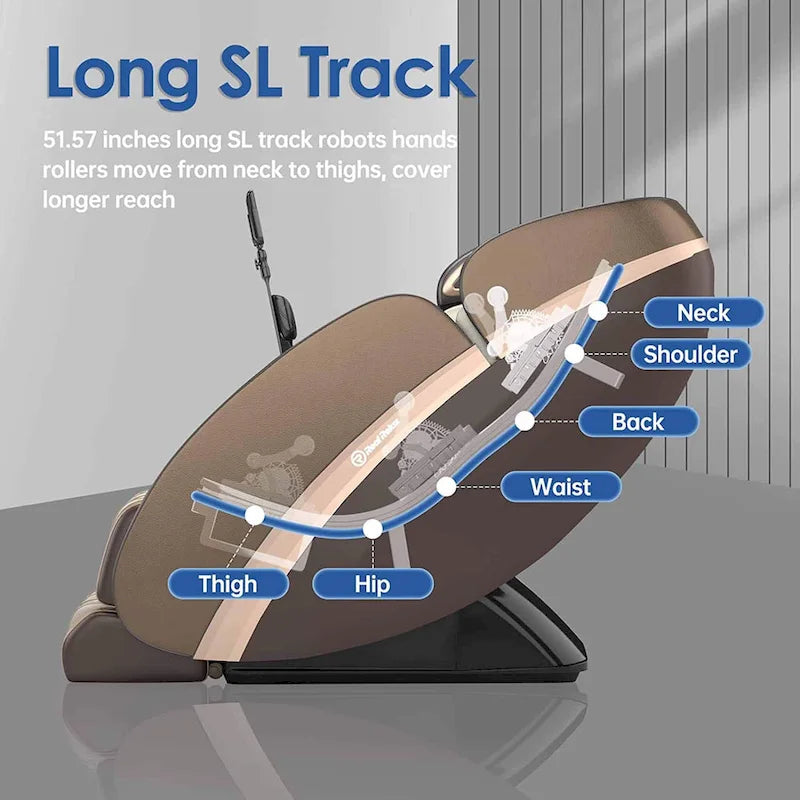 Fauteuil de massage 4D avec soin IA, commande vocale, chargement sans fil et rail SL