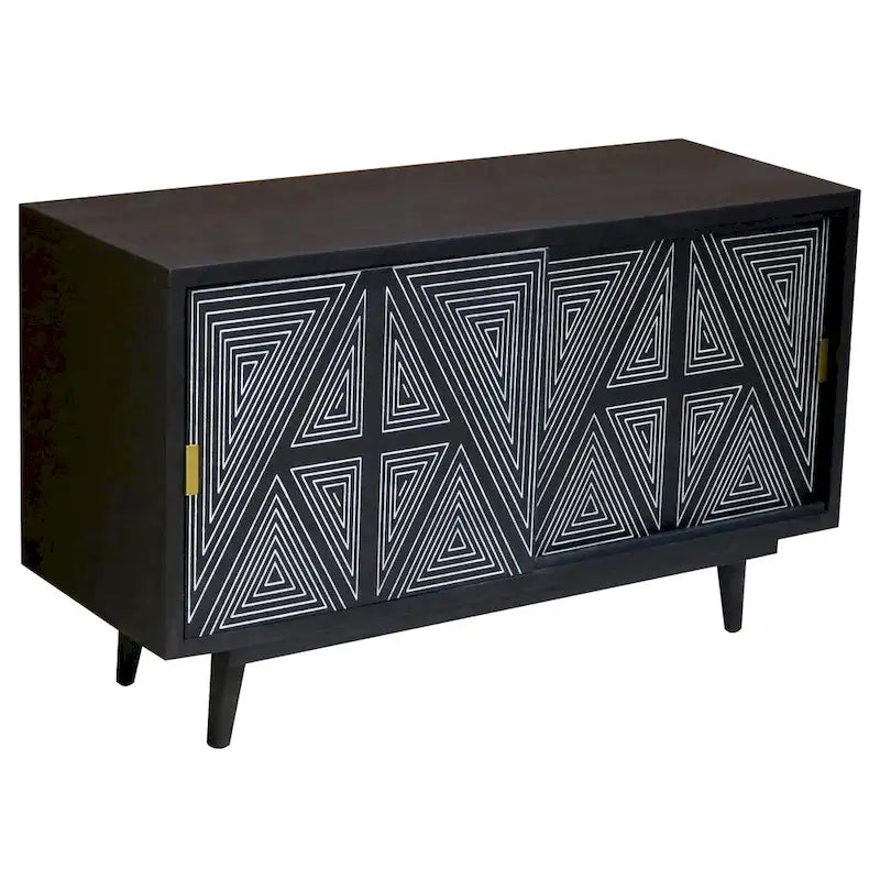 Buffet en bois massif de style Mid-Century Modern