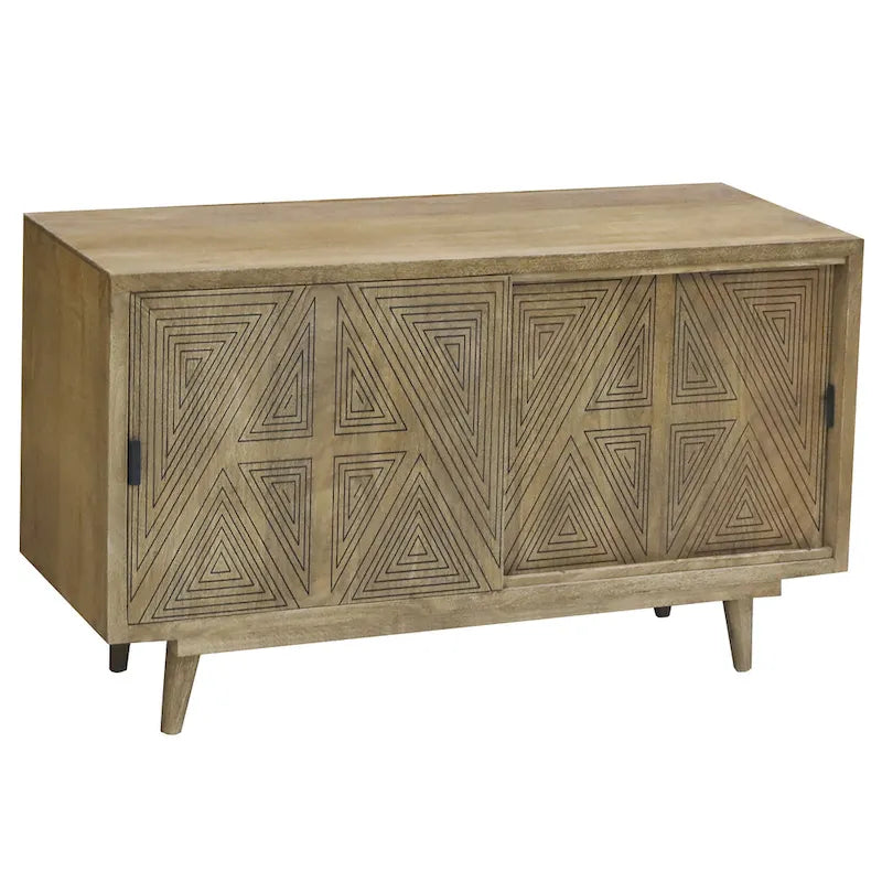 Buffet en bois massif de style Mid-Century Modern