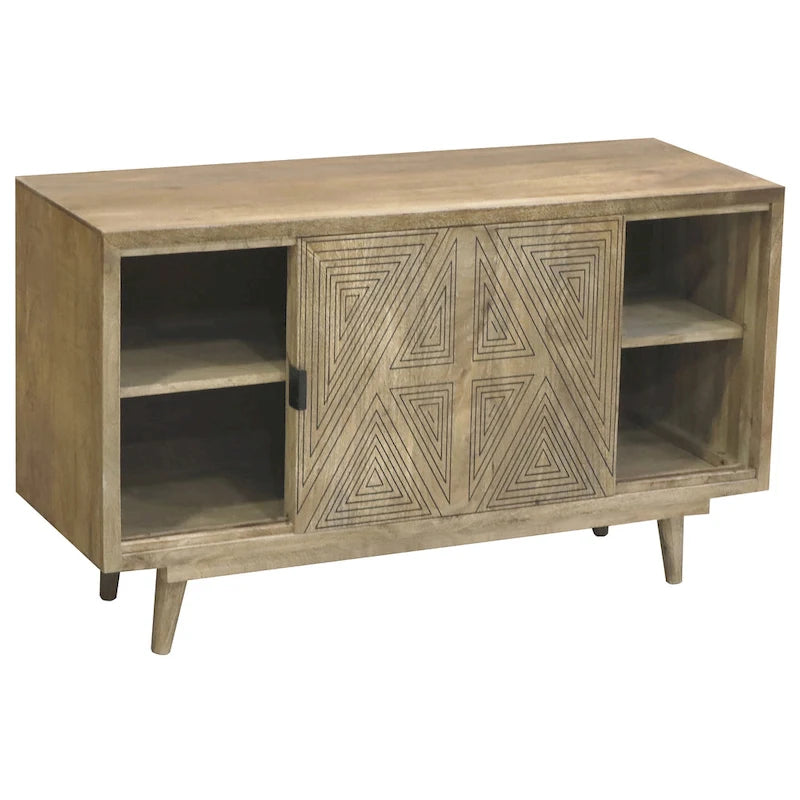 Buffet en bois massif de style Mid-Century Modern