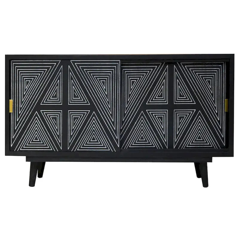 Buffet en bois massif de style Mid-Century Modern