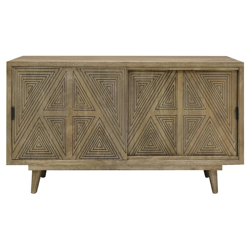 Buffet en bois massif de style Mid-Century Modern