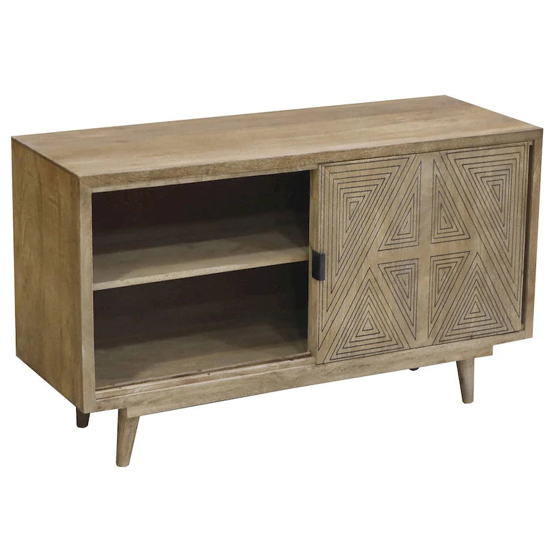 Buffet en bois massif de style Mid-Century Modern