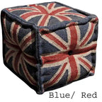 Pouf Kilim en Laine et Jute Fait Main