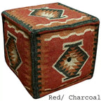 Pouf Kilim en Laine et Jute Fait Main