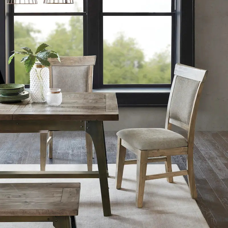 Chaise de salle à manger rembourrée, lot de 2
