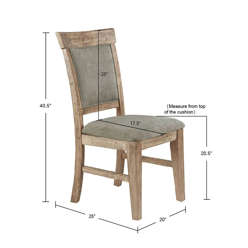 Chaise de salle à manger rembourrée, lot de 2