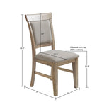Chaise de salle à manger rembourrée, lot de 2