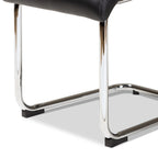 Chaise de salle à manger en similicuir, style milieu de siècle, lot de 4