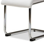 Chaise de salle à manger en similicuir, style milieu de siècle, lot de 4