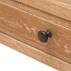 Table de chevet en chêne massif avec 2 tiroirs et étagères pour chambre à coucher