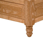 Table de chevet en chêne massif avec 2 tiroirs et étagères pour chambre à coucher