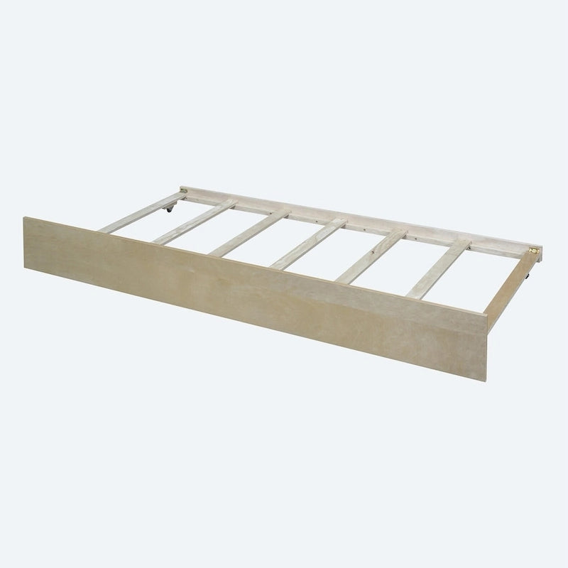 Lit de repos simple en bois avec lit gigogne et barrières de sécurité