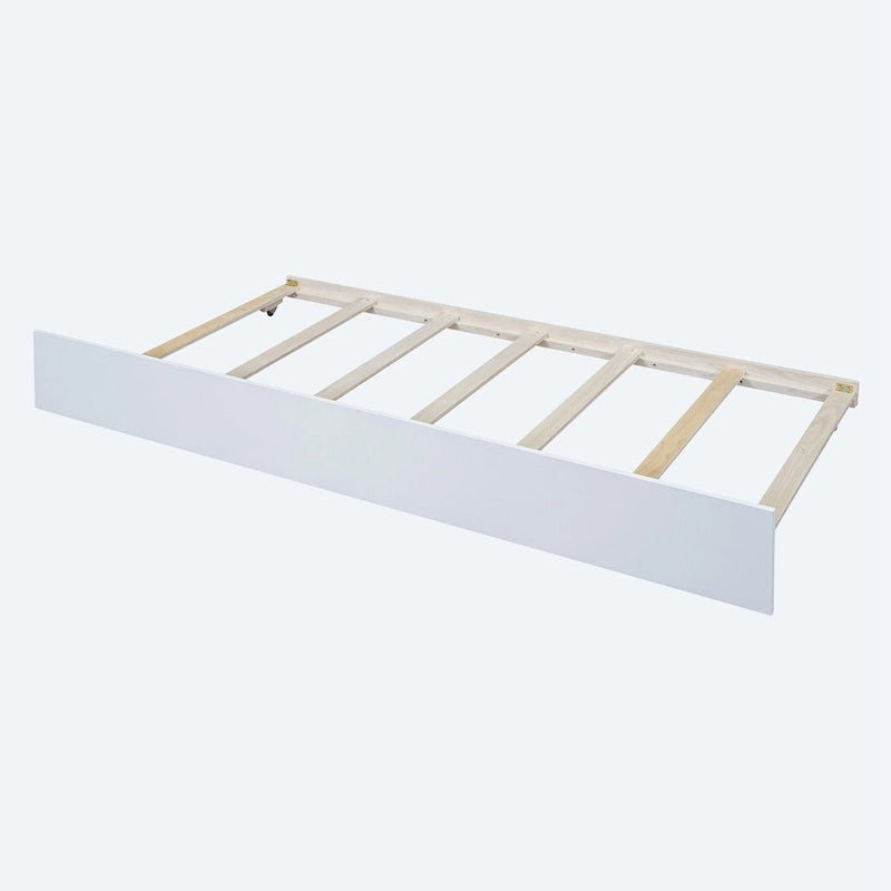 Lit de repos simple en bois avec lit gigogne et barrières de sécurité