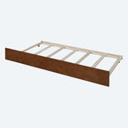 Lit de repos simple en bois avec lit gigogne et barrières de sécurité