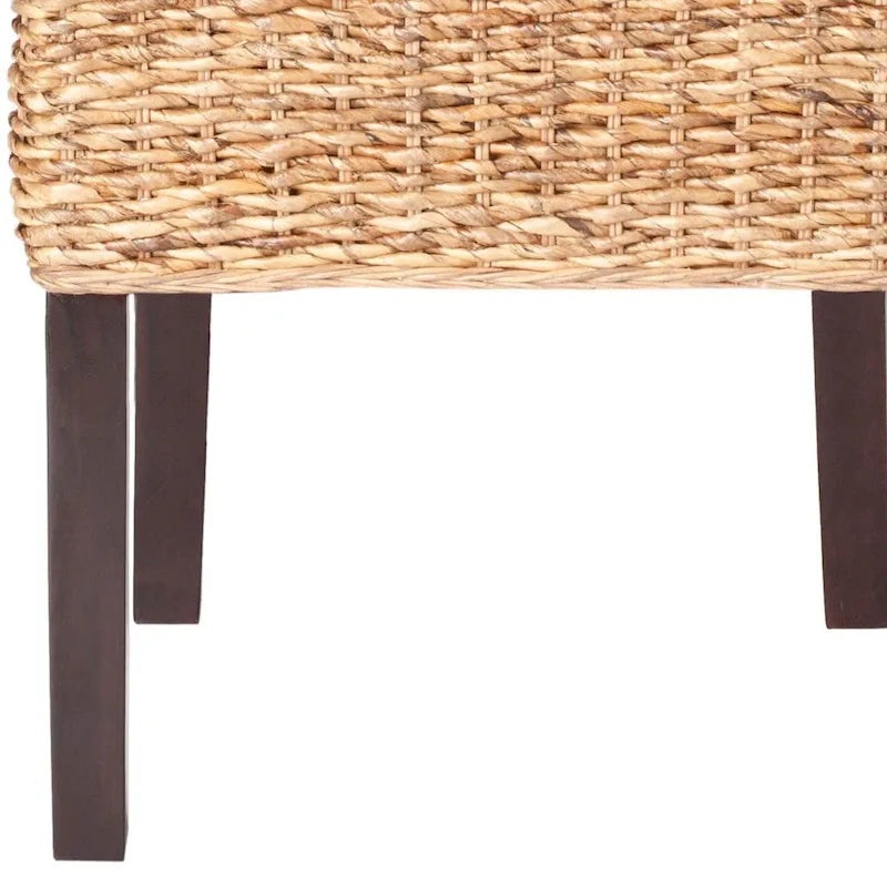 Chaise de salle à manger aspect rotin tressé, ensemble de 2 - 46 x 59 x 103 cm