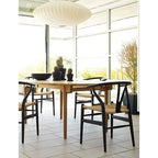 Ensemble de 2 chaises de salle à manger en bois avec accoudoirs en Y et assises en corde tressée