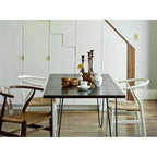 Ensemble de 2 chaises de salle à manger en bois avec accoudoirs en Y et assises en corde tressée