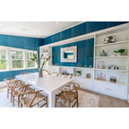 Ensemble de 2 chaises de salle à manger en bois avec accoudoirs en Y et assises en corde tressée
