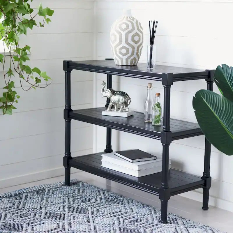 SAFAVIEH Olevia Console 3 étagères - 33,8 L x 13,8 P x 29,5 H - 34Lx14Px30H