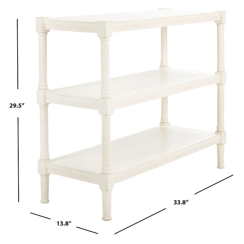 SAFAVIEH Olevia Console 3 étagères - 33,8 L x 13,8 P x 29,5 H - 34Lx14Px30H