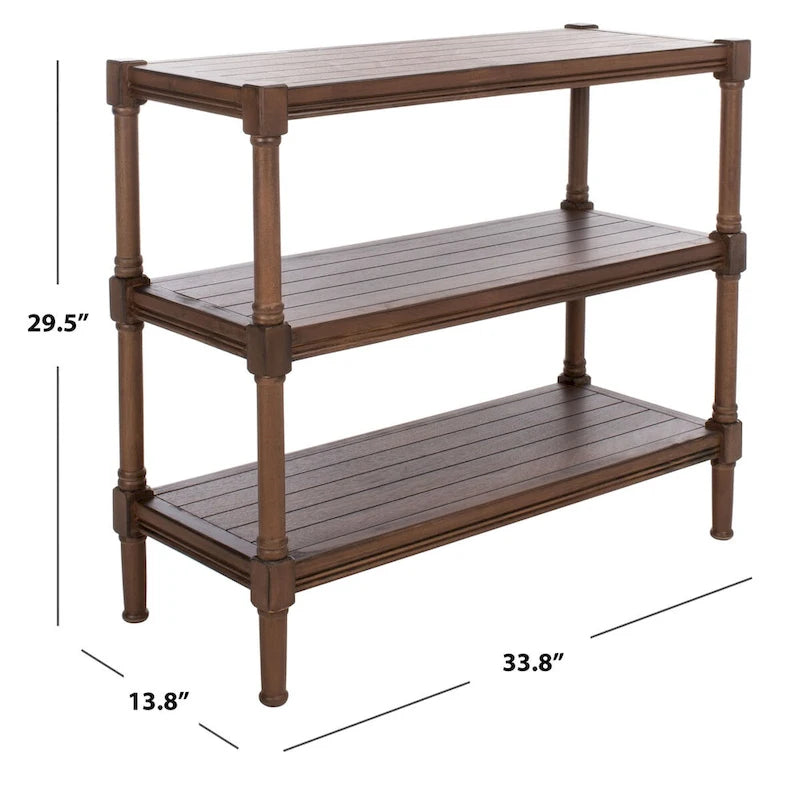 SAFAVIEH Olevia Console 3 étagères - 33,8 L x 13,8 P x 29,5 H - 34Lx14Px30H