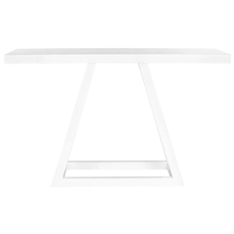 Console laquée blanche - 51 larg. x 16 prof. x 32 haut. pouces
