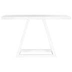 Console laquée blanche - 51 larg. x 16 prof. x 32 haut. pouces