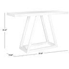Console laquée blanche - 51 larg. x 16 prof. x 32 haut. pouces