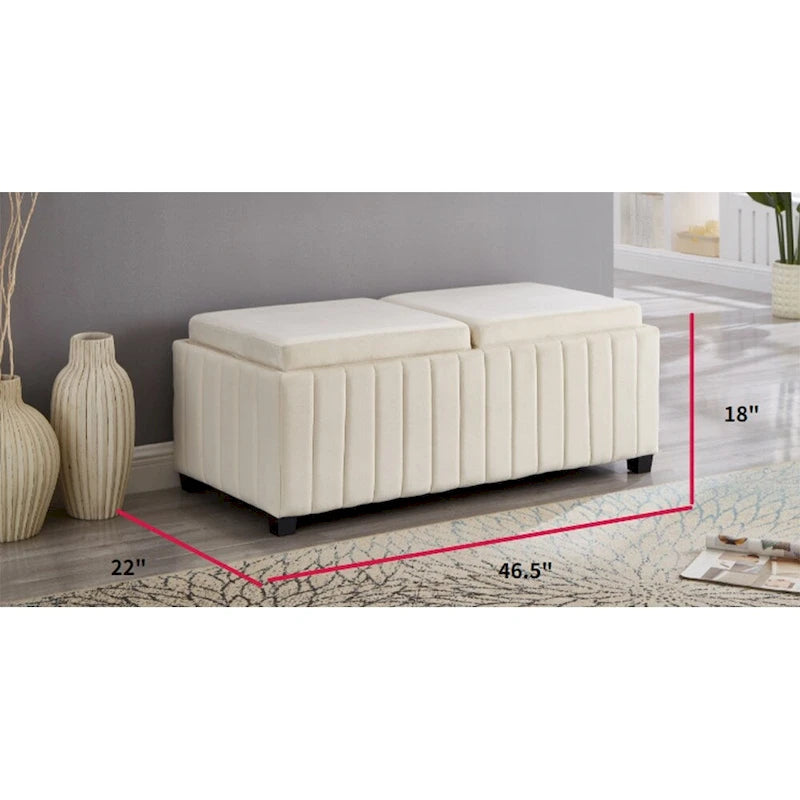 Banc Ottoman de Rangement Rembourré