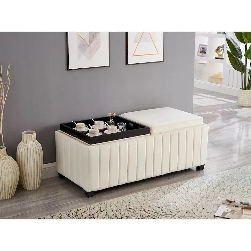 Banc Ottoman de Rangement Rembourré
