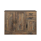 Buffet en bois avec 3 portes et 2 tiroirs