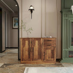 Buffet en bois avec 3 portes et 2 tiroirs