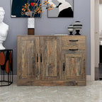 Buffet en bois avec 3 portes et 2 tiroirs