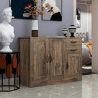 Buffet en bois avec 3 portes et 2 tiroirs