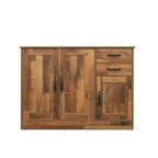 Buffet en bois avec 3 portes et 2 tiroirs