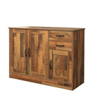 Buffet en bois avec 3 portes et 2 tiroirs