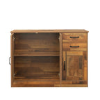Buffet en bois avec 3 portes et 2 tiroirs