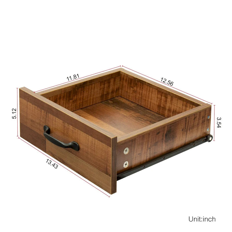 Buffet en bois avec 3 portes et 2 tiroirs